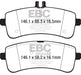 EBC redstuff brake pads rear fits 2015 Mercedes Benz C63 S Amg W205 4 0l Twin Turbo