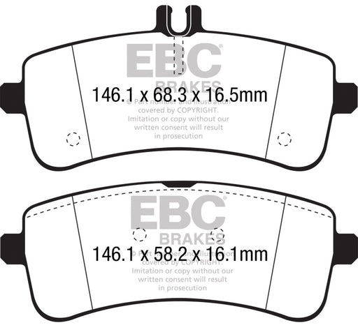 EBC yellowstuff brake pads rear fits 2015 Mercedes Benz C63 Amg W205