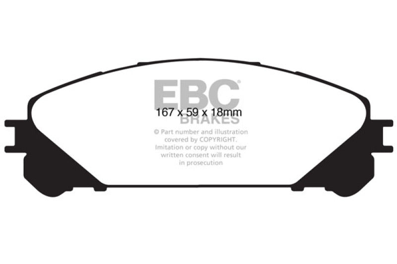 EBC brake pads front part ED91837 fits 2010 Lexus Rx350 3 5 Japan Extra Duty