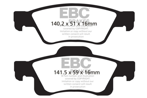 EBC brake pads rear fits 2011 Dodge Durango 3 6 Extra Duty