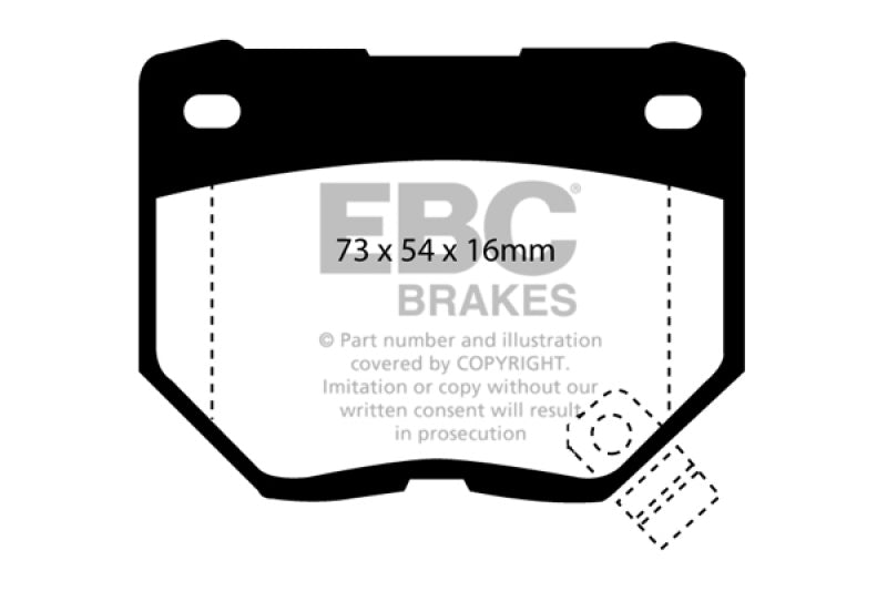 EBC greenstuff brake pads rear part DP2826 fits 1998 03 Nissan Skyline R34 2 5 GT 200