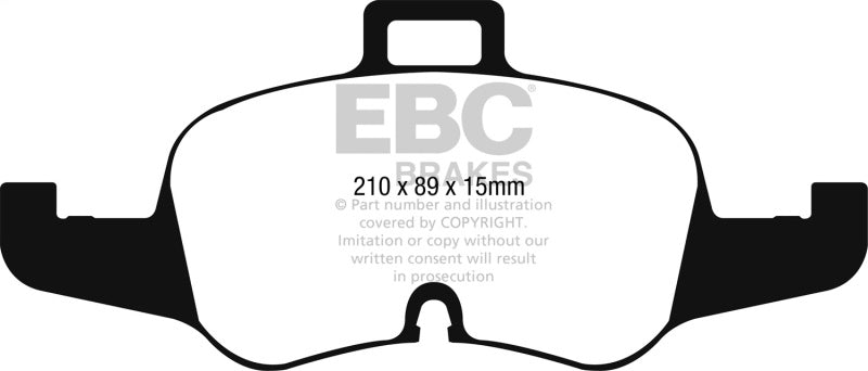 EBC redstuff brake pads front fits 2016 Audi Tts Quattro 2 0l Turbo