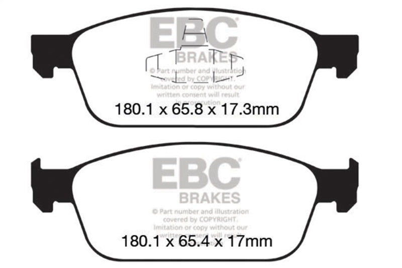 EBC greenstuff brake pads front part DP22145 fits 2012 Ford Focus 2 0 Turbo ST