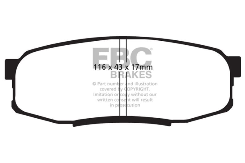 EBC yellowstuff brake pads rear fits 2008 Lexus Lx570 5 7