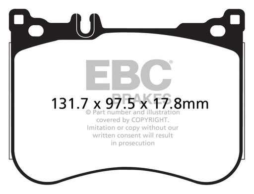 EBC redstuff brake pads front fits 2014 Mercedes Benz S550 4 7 Twin Turbo Amg Sport Pkg