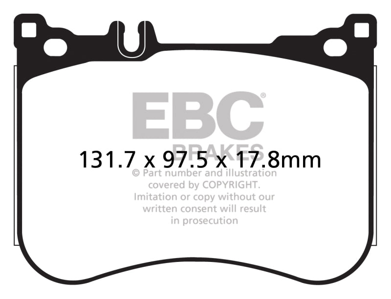 EBC redstuff brake pads front fits 2014 Mercedes Benz S550 4 7 Twin Turbo Amg Sport Pkg