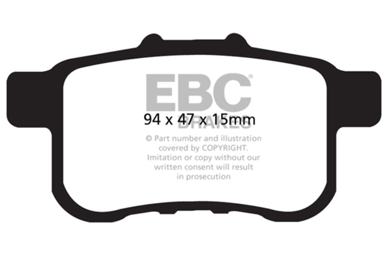 EBC redstuff brake pads rear fits 2009 14 Acura Tsx 2 4