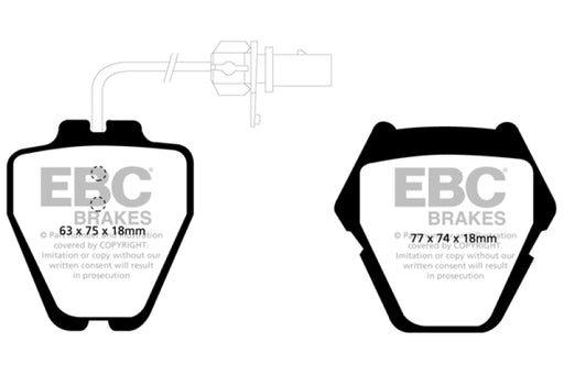 EBC redstuff brake pads front fits 1999 01 Audi A6 Quattro 2 7 Twin Turbo Sedan 8