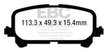 EBC greenstuff brake pads rear part DP63025 fits 2014 Acura Mdx 3 5