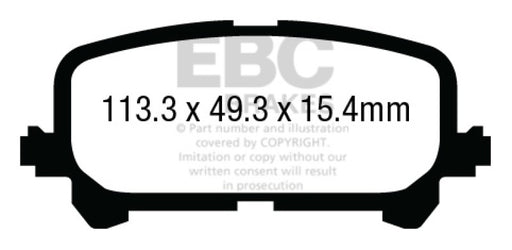 EBC greenstuff brake pads rear part DP63025 fits 2014 Acura Mdx 3 5