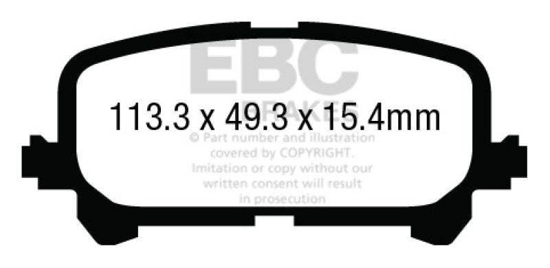 EBC greenstuff brake pads rear part DP63025 fits 2014 Acura Mdx 3 5