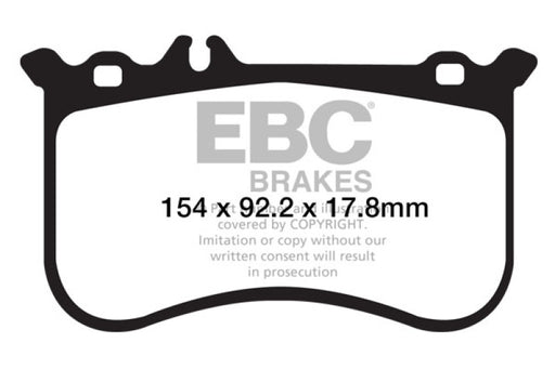 EBC yellowstuff brake pads front fits 2010 11 Mercedes Benz Cl550 5 5 Amg Sport Pkg