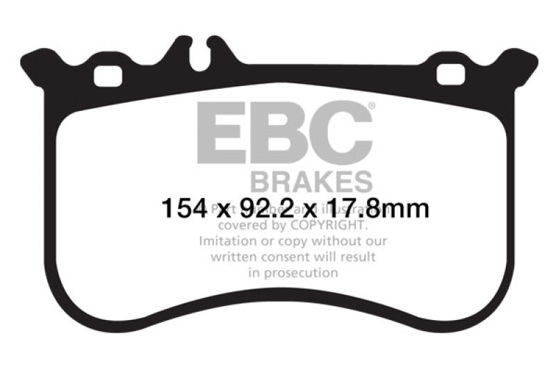 EBC yellowstuff brake pads front fits 2010 11 Mercedes Benz Cl550 5 5 Amg Sport Pkg