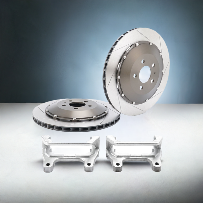Tesla Model 3 RWD/AWD / Model Y AWD - Larger Rotor (370mm Rear) Performance 2-Piece Rotor and Brake Pad Package