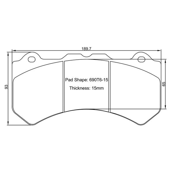 Winmax W-Series/PBP 690T6 Brake pads for 2015+ Dodge Callenger/Charger Front