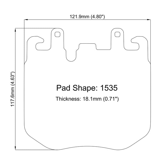 Winmax W-Series PBP 1535 Brake Pads for G42 M240i, G20 M340i, G22/G26 M440i Front
