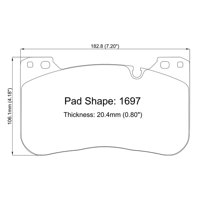 Winmax W-Series PBP 1697 Brake Pads for F90 M5, F91/F92/F93 M8 Front