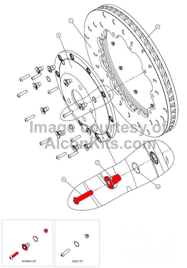 Alcon GTR Rotor Bobbin Kit — Alcon Brake Kits