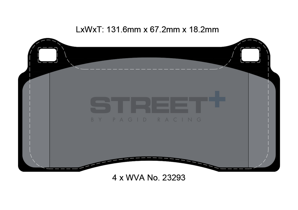 Pagid Street+ brake pad Axle Set T8021SP2001 FMSI: 7684-D810