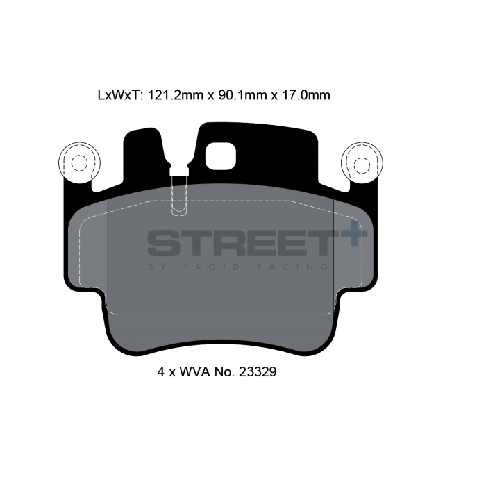 Pagid Street+ brake pad Axle Set T8028SP2001 FMSI: 7798-D917
