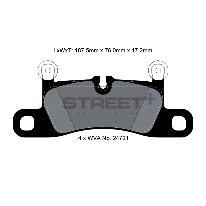 Pagid Street+ brake pad Axle Set T8091SP2001 FMSI: D1453